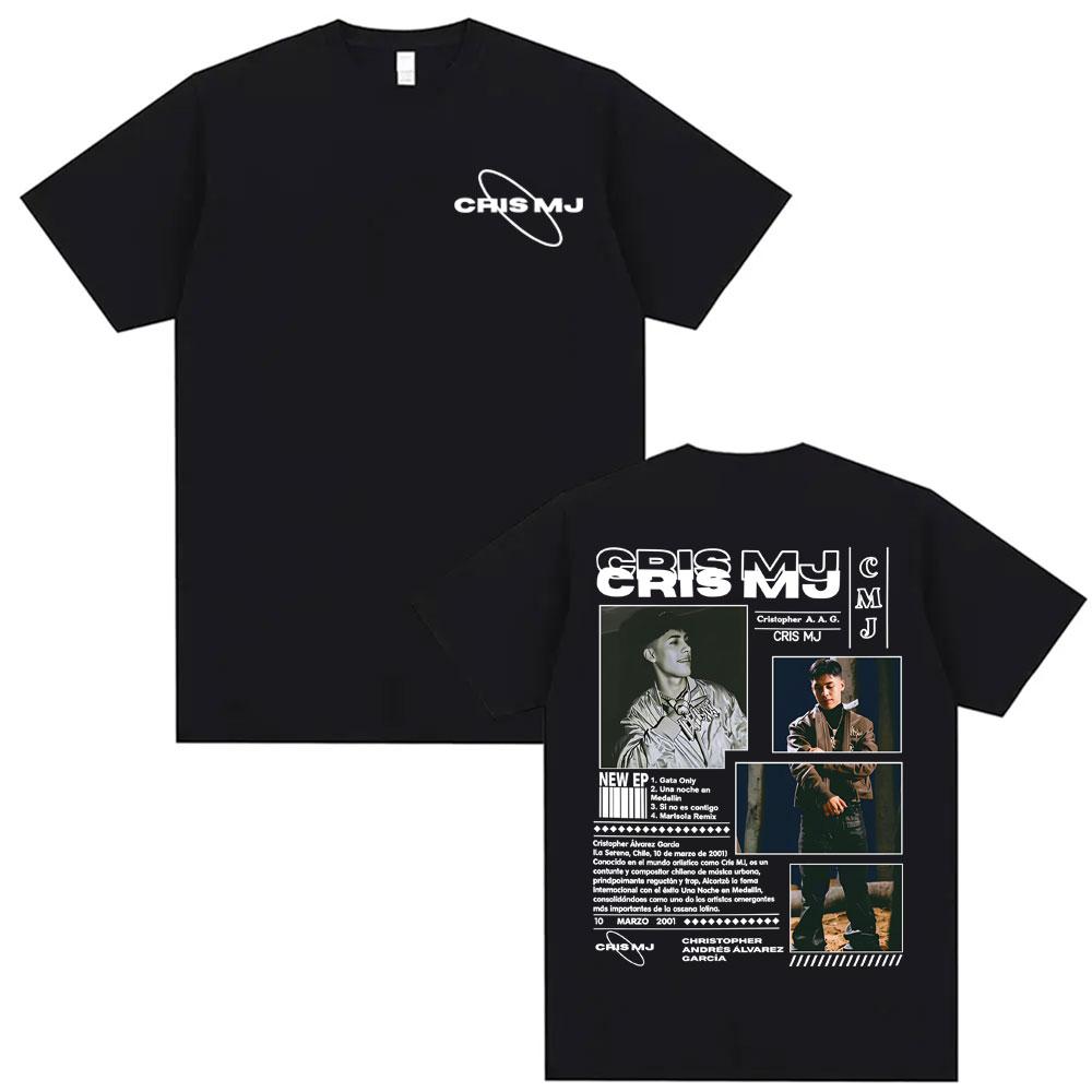 Rapper Cris MJ Album Tour Graphic Tshirts Mens Clothing Fashion High Street Style T Shirt Man Summer Tops 100 Cotton Tshirt