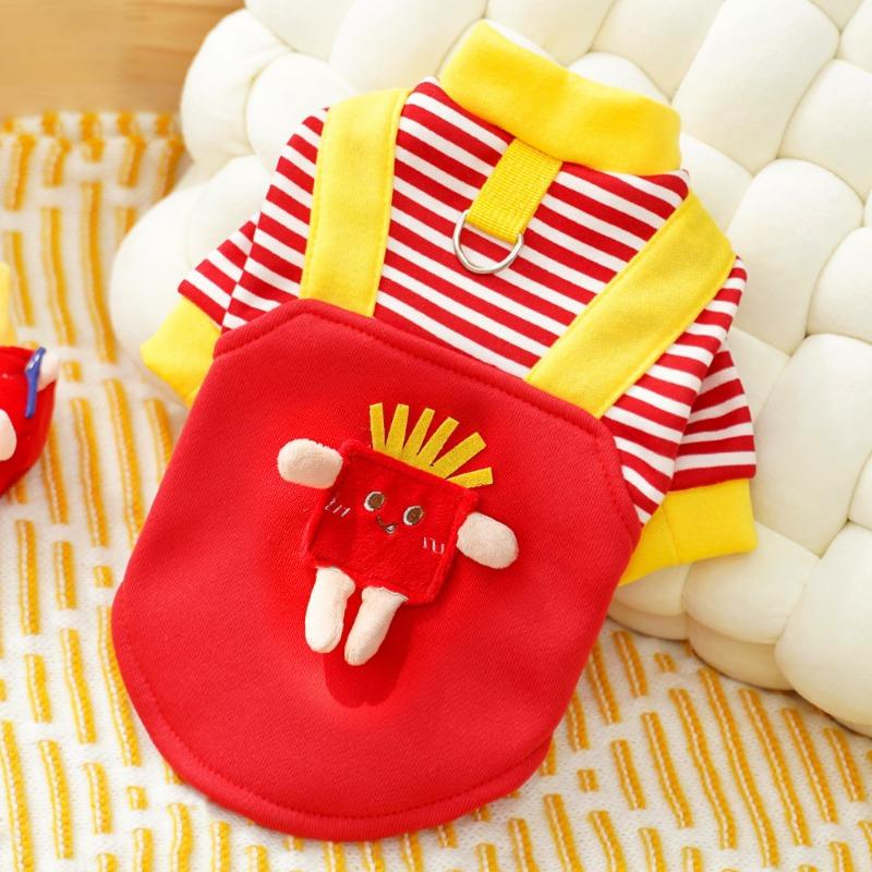 Одежда для домашних собак, Кошачьи осенне-зимние флисовые худи для собак, Кошачьи полосатые утки, Собаки среднего размера, которых можно водить на поводке