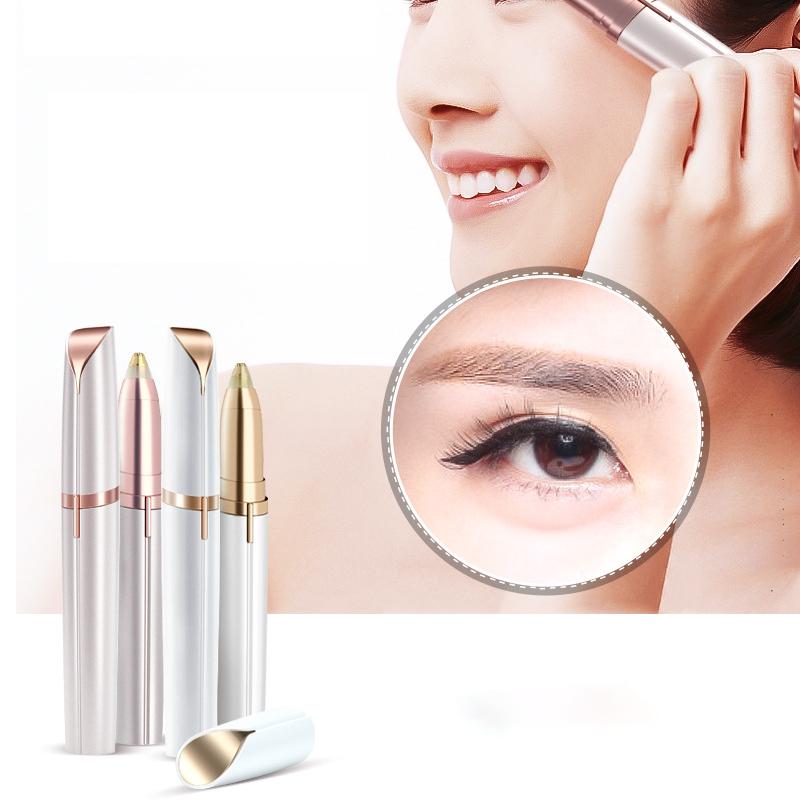 1pc Electric Eyebrow Trimming Tool Portable For Beginners Automatic Electric Eyebrow Trimmer Nose Hair Shaving Brush Scraper