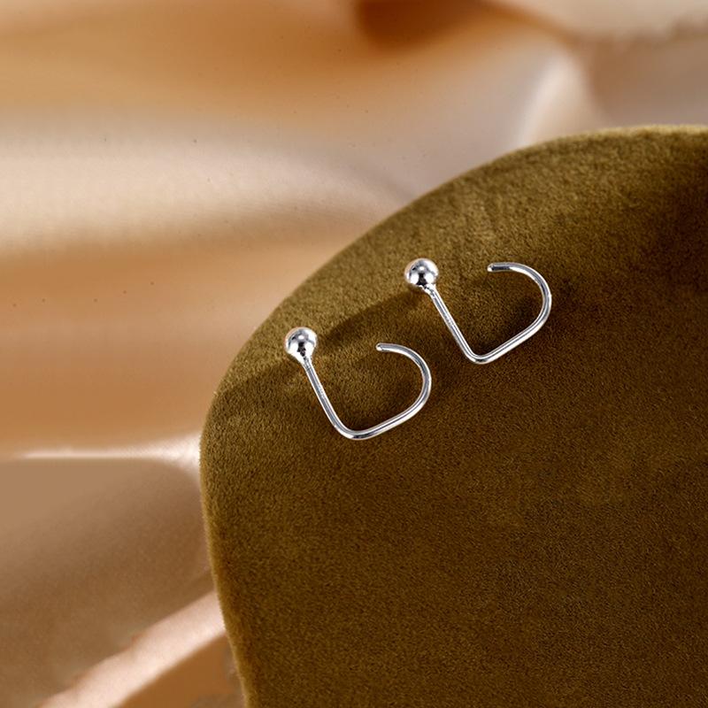 Корейский инс ветер Дуду круглые серьги-крючки для ушей серьги с темпераментом холодного ветра для сна можно свободно снимать нишевые серьги женские