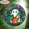 2D Flat Acrylic Halloween Ghost Pendant for Windowsills, Porches, Courtyards, Gardens, Offices, Bars, Coffee Shops, Farmhouses and Room Decorations