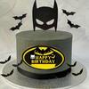 Superhero Bat Birthday Cake Topper Happy Birthday Cake Decorations for Hero Themed birthday Party Supplies Bat Birthday Decor