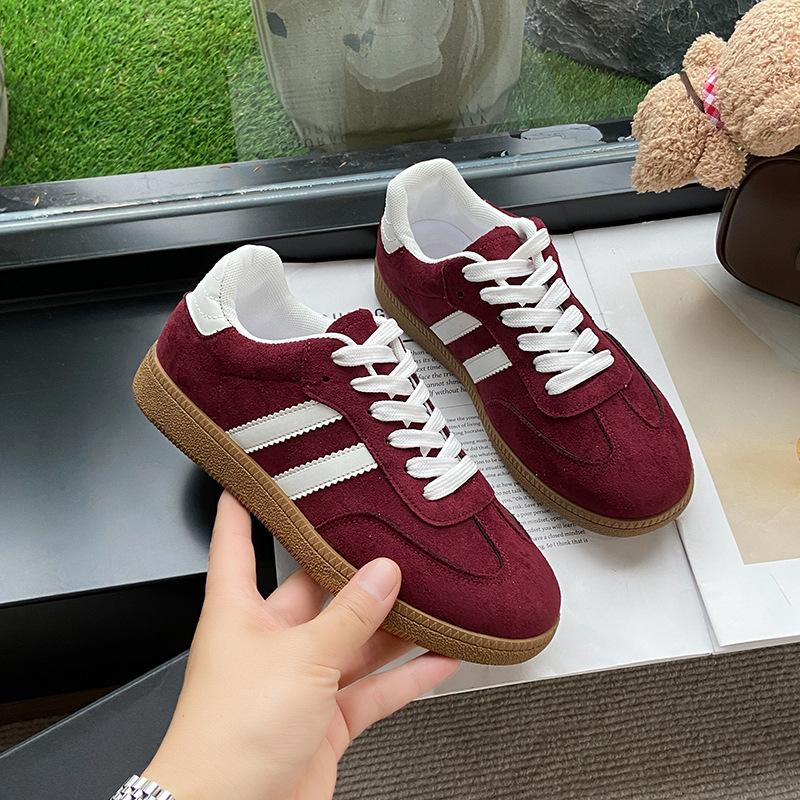 Sneakers Women's 2025 New Summer Retro Versatile German Training Shoes Flat Bottom Breathable Comfortable Fashion Casual Shoes