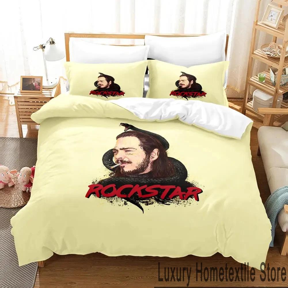 3D Принт Постельное Белье Post Malone Мальчики Девочки Полуторный Двуспальный Кинг-сайз Пододеяльник Наволочка Кровать Мальчики Взрослые Домашний Текстиль