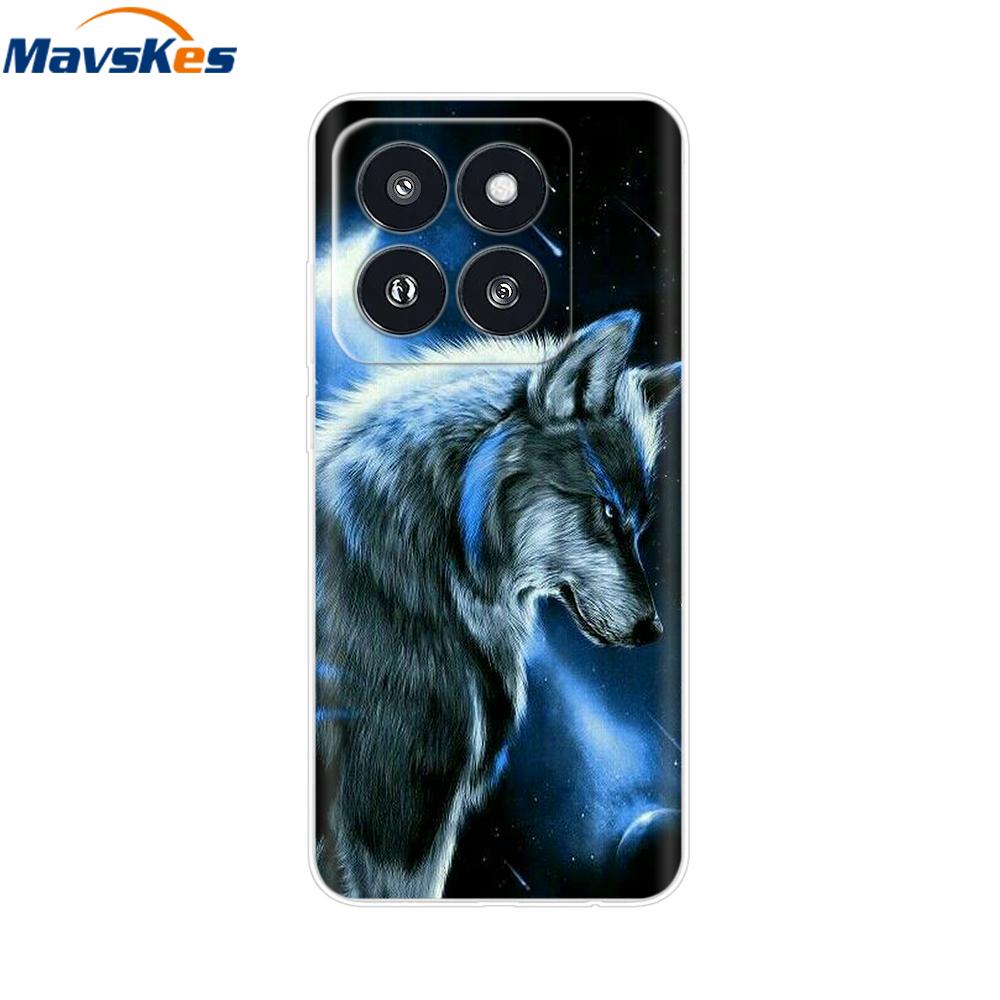 Чехол для телефона Xiaomi 14 Pro, мягкий прозрачный силиконовый бампер с рисунком, чехол Capa для Xiaomi 14 13T Mi 13T Pro, защитная прозрачная крышка