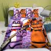 3D 3D детский 100% полиэстер комплект из 3 предметов 1 пододеяльник комплект постельного белья милый принт мультфильм аниме домашний декор