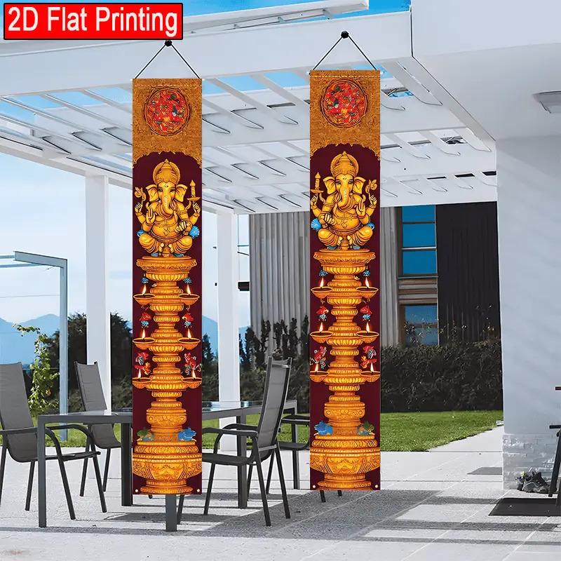 Door Couplet Banner 2pcs Pack for Hanukkah Party Porch