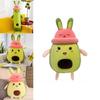 Green Avocado Plush Toy Delightful Expression Soft Cotton Material