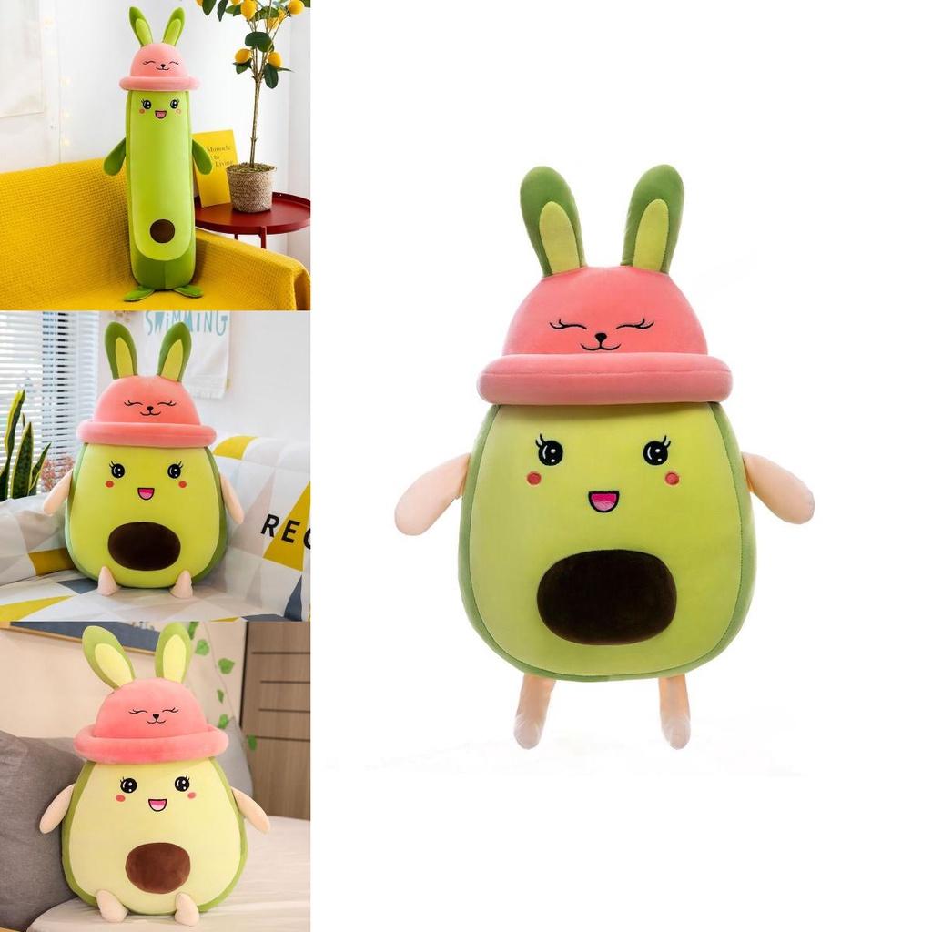 Green Avocado Plush Toy Delightful Expression Soft Cotton Material