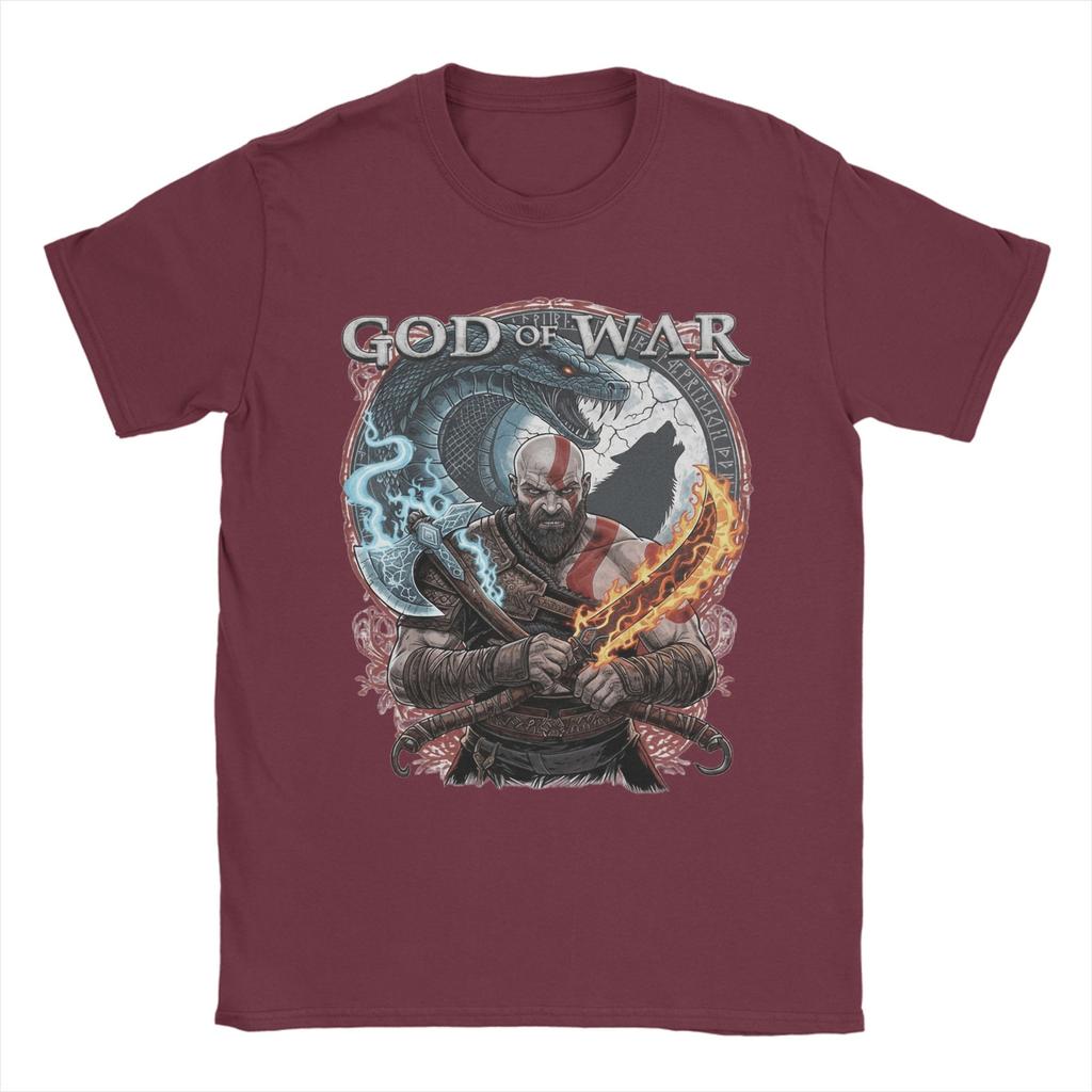 Unisexs TShirts The God of War Kratos Casual Cotton Tees Short Sleeve T Shirt Round Collar Clothes Plus Size