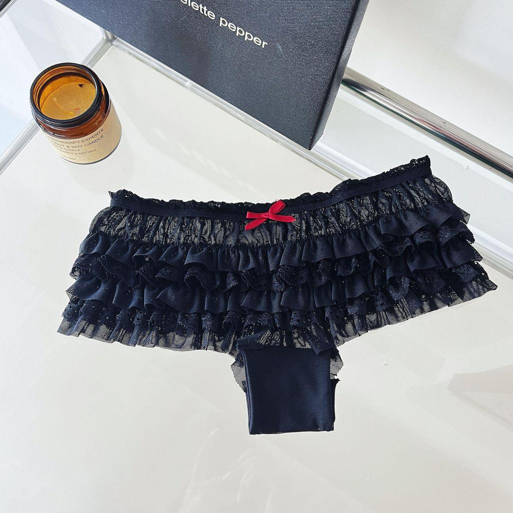 Cute 3D Ruffle Layered Lace Panties for Women