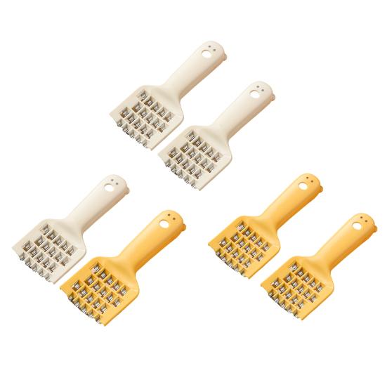 2Pcs Vegetable Cutter Multifunctional Hand Peeler Cutter Tool, Stainless Steel Blade Vegetable Slicer with Easy Grip Clog-Free Grate Design Kitchen