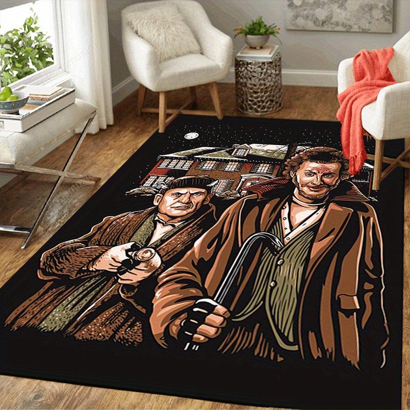 1pc Home Alone Pattern Area Rug, Anti slip Non Shedding Stain Resistant Carpet