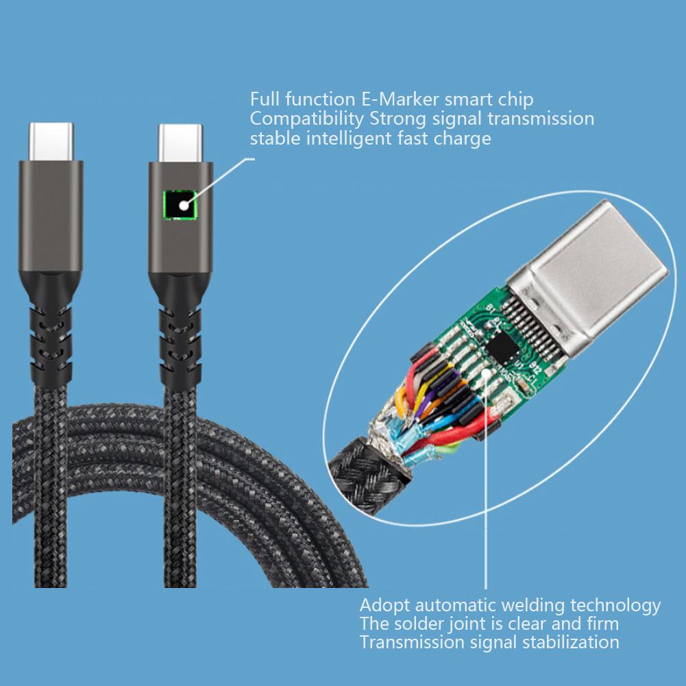 Кабель-удлинитель USB-C 3.2 Gen2*2 USB C Папа к Маме Кабель-удлинитель Type C 20 Гбит/с Передача данных 5A 100 Вт Кабель для быстрой зарядки 4K 60 Гц