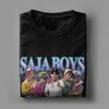 Saja Boys Футболка с принтом K-pop Охотники на демонов Пляжная модная футболка Взрослая хлопковая с круглым вырезом Одежда оверсайз Уличная одежда Футболка