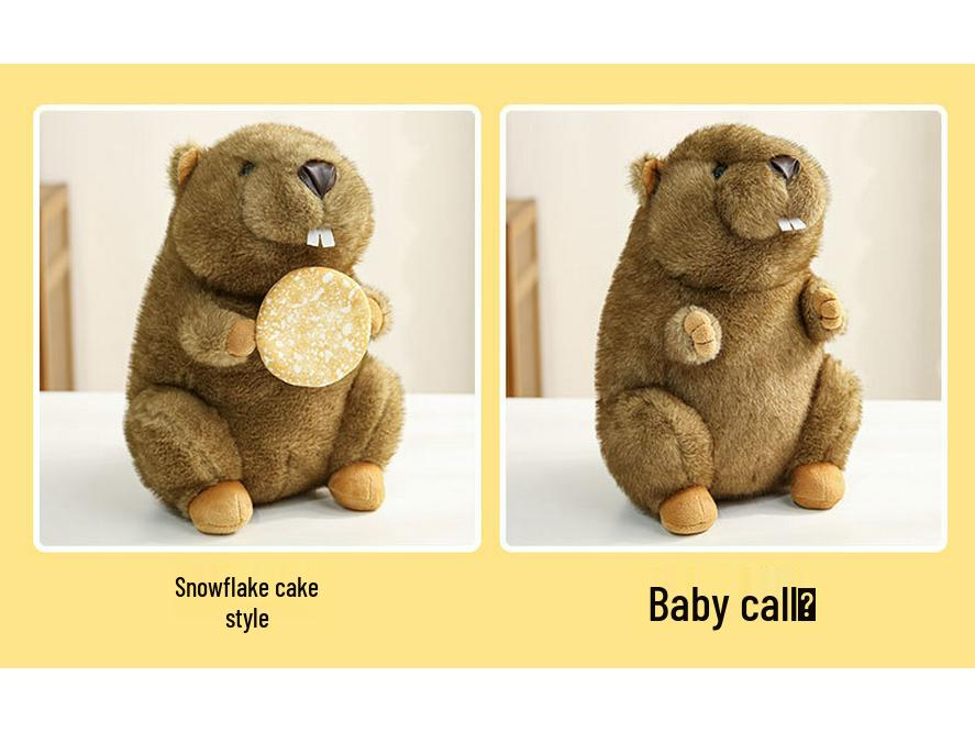 Screaming Marmot Plush Toy: Cute Mouse Pillow Doll for Girls' Birthday Gift Ornament