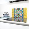 GLASS PROTECTIVE PLATE FOR STOVE 90X52 MOSAIC