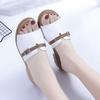 Женские тапочки 2024 года, новинка лета, шлепанцы, толстые сандалии и тапочки, женские модные универсальные повседневные сандалии