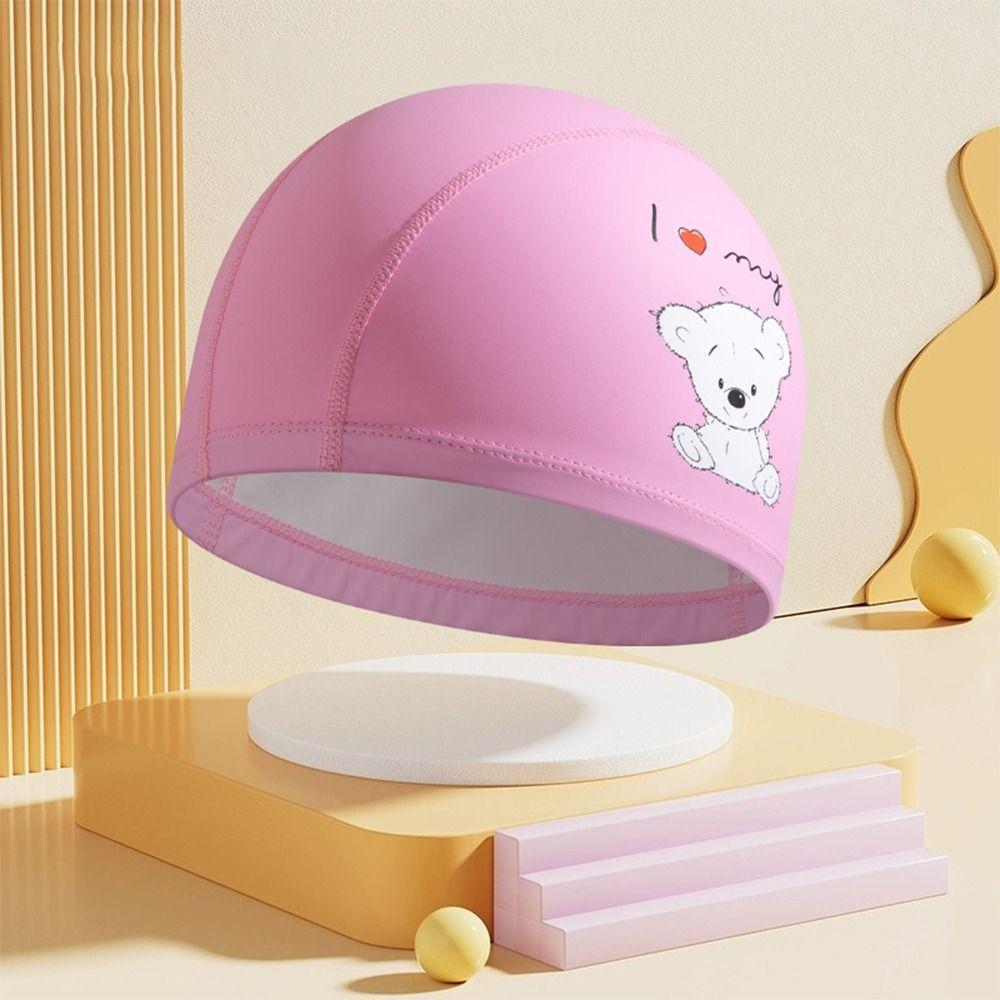 Детские шапочки для плавания из полиуретановой ткани, эластичные шапочки для плавания, дайвинга, шапочки для мальчиков и девочек