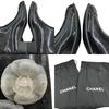 Б/у 186005 Текущее состояние CHANEL CHANEL Мешок для хранения в комплекте Резиновые сапоги CHANEL 36 23 см черный эмаль с блестками женские