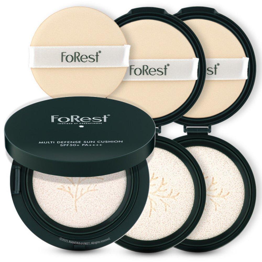 Green Finger Солнцезащитный кушон Forest Multi-Defense большой емкости 20 г 1 основной продукт + 2 сменных блока