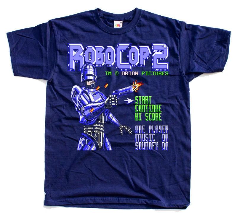 Robocop 2 start screen NES game T shirt NAVY S-5XL ALL SIZES NEW!!!