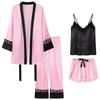 "Korean Striped Women's Seven-Piece Pajama Set for All Seasons"