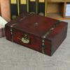 Vintage Wooden Storage Box Treasure Jewelry Container Organizer Retro Pirate Jewelry Trinket Display Case Box Desk Decoration
