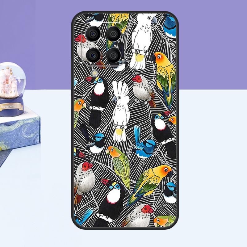 Colorful Parrots Case For Samsung Galaxy M52 M32 M12 M21 M15 M55 M56 M36 M16 M06 M13 M33 M53 M14 M34 M54 M31