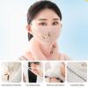 Women Flower Print UV Face Shield Breathable Veil Face Mask For Women Girls Thin Triangle Neck Gaiter Elegant