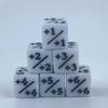 5pcs/set Dice Counters 5 Positive +1/+1 & 5 Negative -1/-1 for Magic The Gathering Number 1-6 Math Preschool Education Dice Set