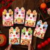 6pcs Horse Year Chinese Red Envelopes Red Color Tradition Lucky Money Envelopes Cartoon Cartoon Red Packets Gift