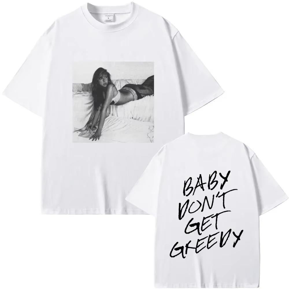 Singer Tate Mcrae Baby Dont Get Greedy Album Print Tshirt Unisex Vintage Fashion Tshirt Unisex Women Casual T Shirts