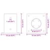 Round Ground Anchor 4 pcs Silver 15 x 15 x 15 cm Metal