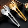 Non-Slip Stainless Steel Salad Tongs Multi-function Barbecue Tongs Food Tongs  Camping