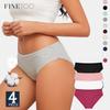 4Pcs/Set Women's Panties Striped Briefs Sexy Women Low-Rise Breathable Cotton Female Soft Underwear Ladies Underpants