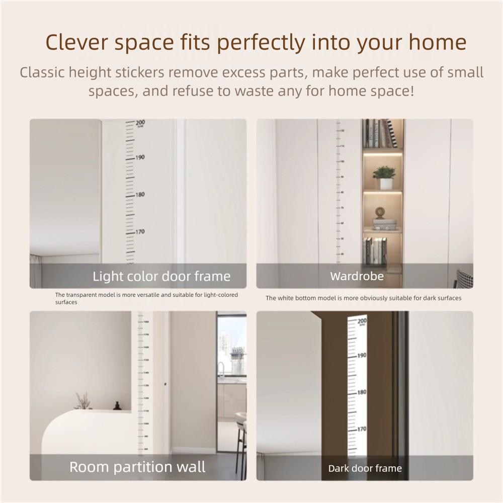 Waterproof Height Measurement Sticker Self-adhesive Growth Chart Sticker  Home Use