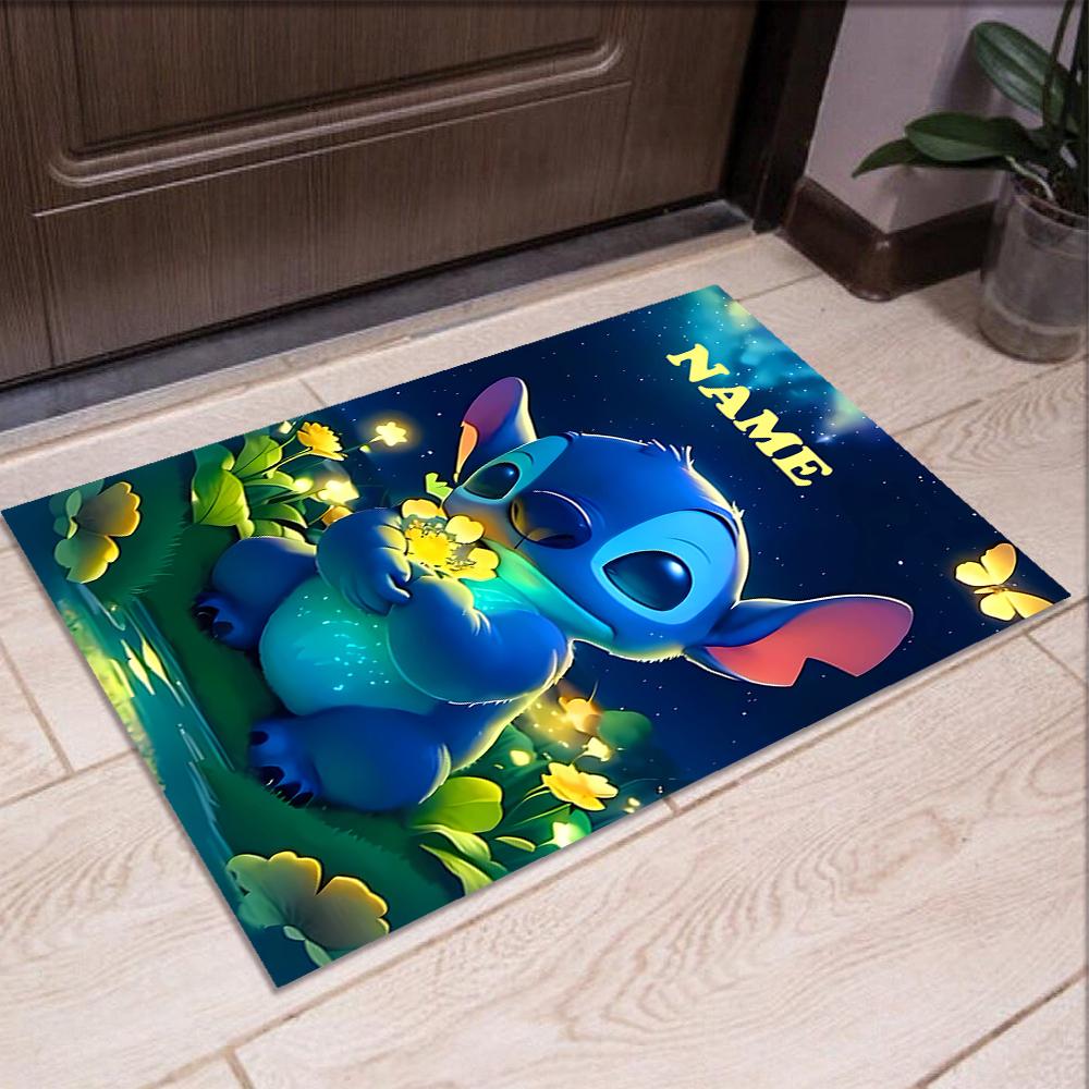 Custom Name Stitch Printed Carpet,Rug for Office Chair Living Room Bedroom Kitchen Room Decor Gifts.