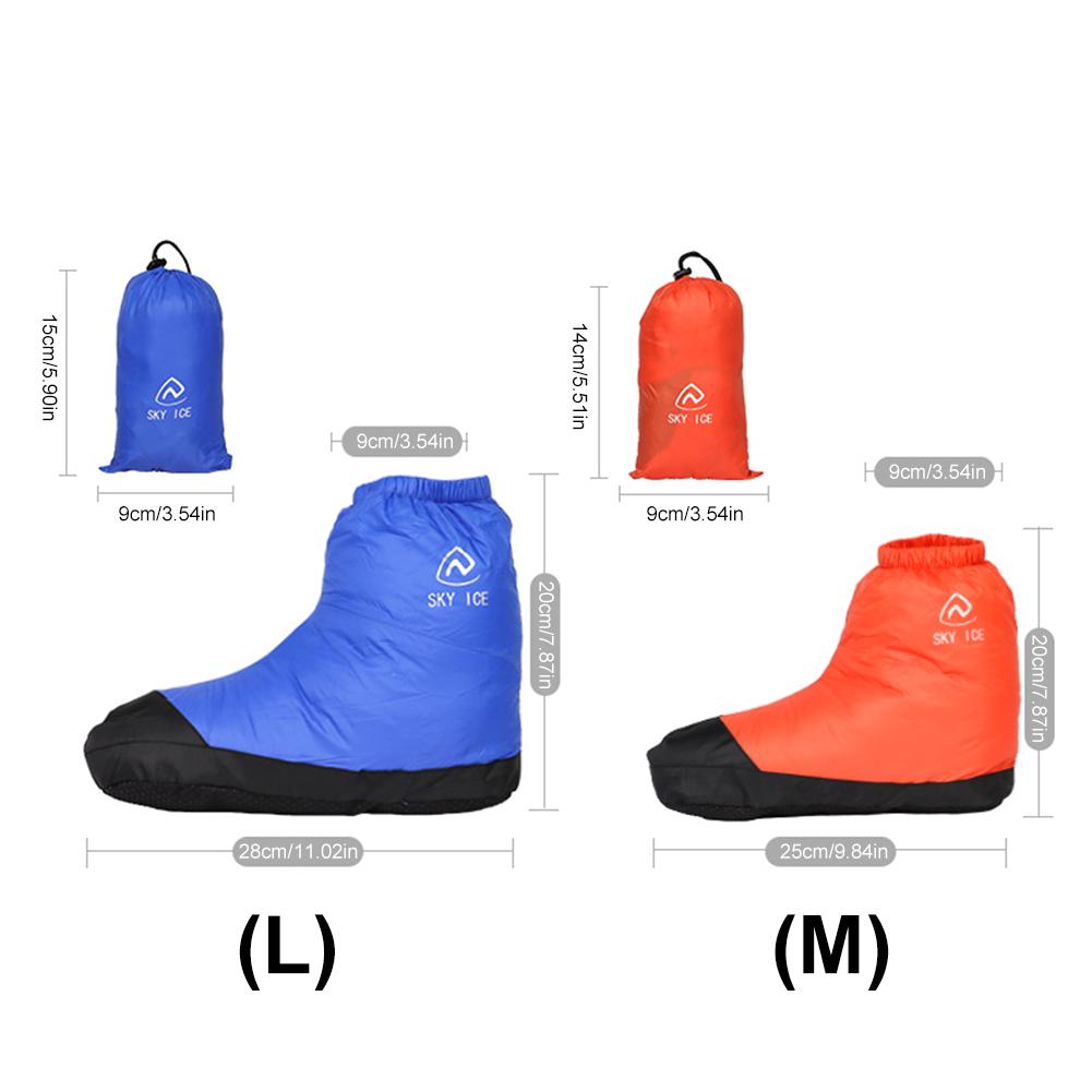 Thermal Boots Covers Ultralight Down Slippers Socks Windproof Waterproof for Winter Outdoor Camping Hiking
