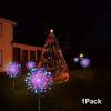 Светодиодные гирлянды-фейерверки на солнечной батарее, 90/150 светодиодов, 8 режимов, водонепроницаемая садовая лампа для наружного освещения дорожки/двора/рождественского украшения