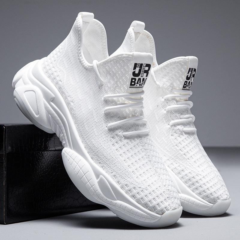 Мужская обувь очень большого размера, новые сетчатые спортивные туфли лето 2025, модная повседневная обувь, папины кроссовки на толстой подошве с внутренней высотой