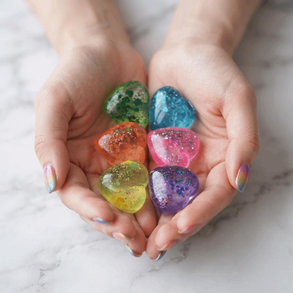 Sequins Love Squeeze Toy Changing Color Heart Slow Rising Toy Fidget Toy Science Education