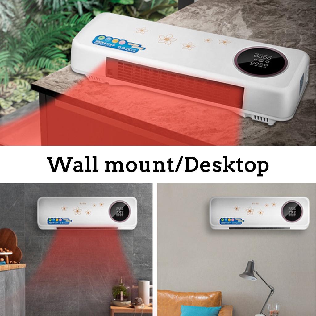2000 Вт 3 скорости Настенный электрический обогреватель Водонепроницаемый Пульт дистанционного управления Машина для кондиционирования воздуха Экономия тепловой энергии
