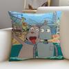 Heartwarming RRobot DreamsS Cushion Cover Breathable and skinfriendly linen pillowcase square removable and washable cushion
