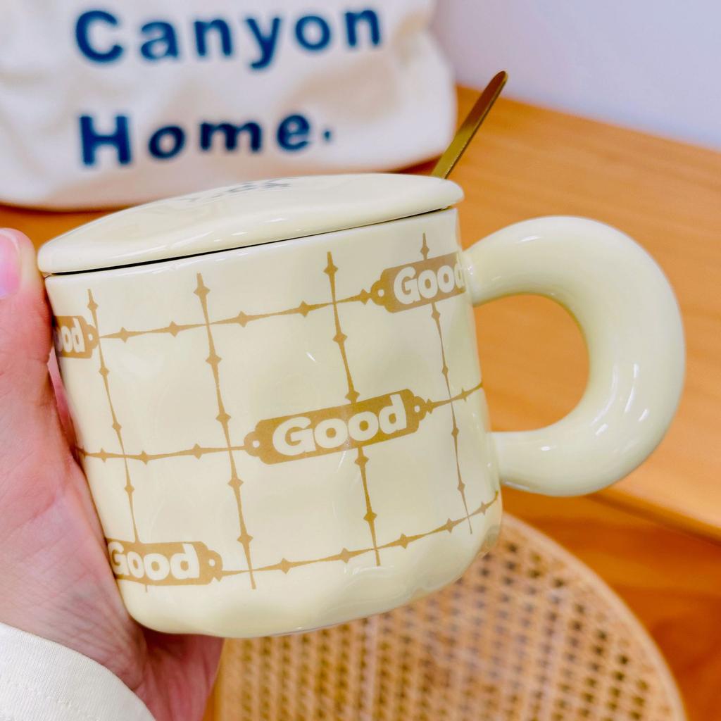 Соломенное стекло из боросиликатного стекла с крышкой и изображением животных, большая емкость для воды, для девочек, высокая термостойкость, простой подарочный набор чашек