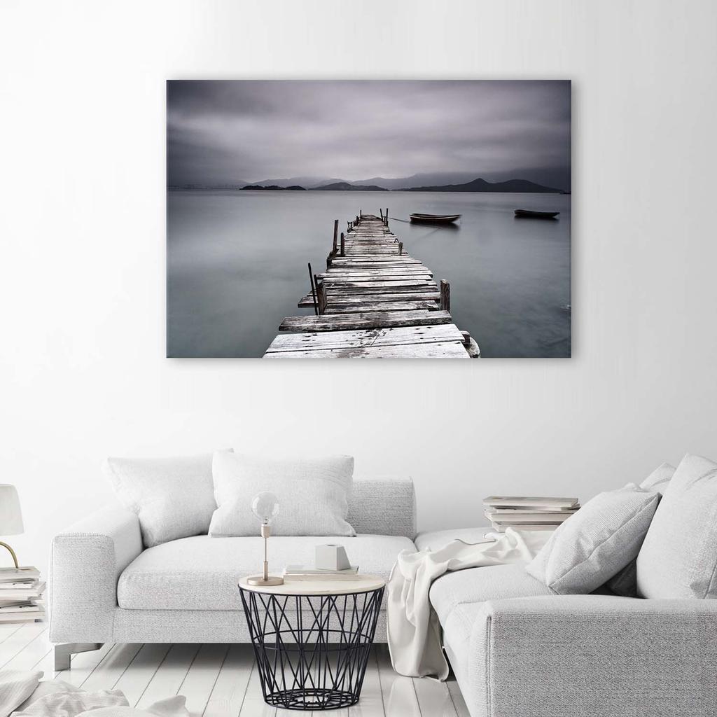 Canvas print, Pier lake landscape