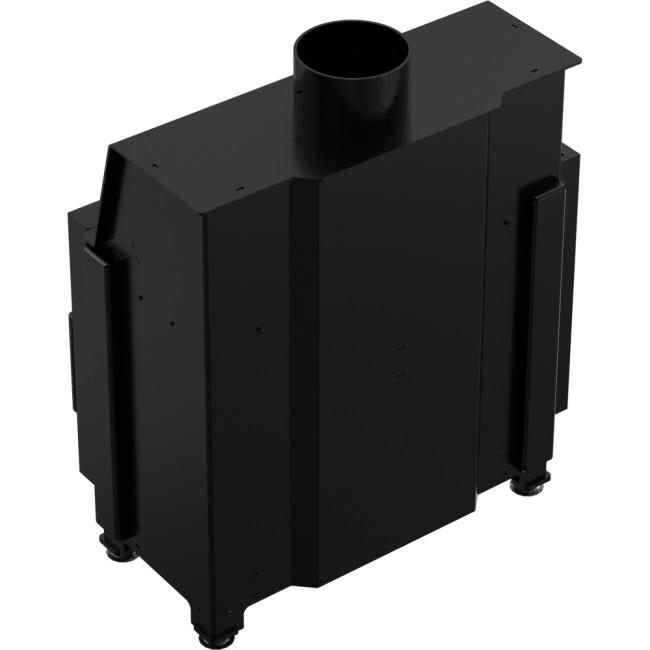 Стальной камин KRATKI SIMPLE левый 6 кВт Ø 150 самозакрывающаяся дверца