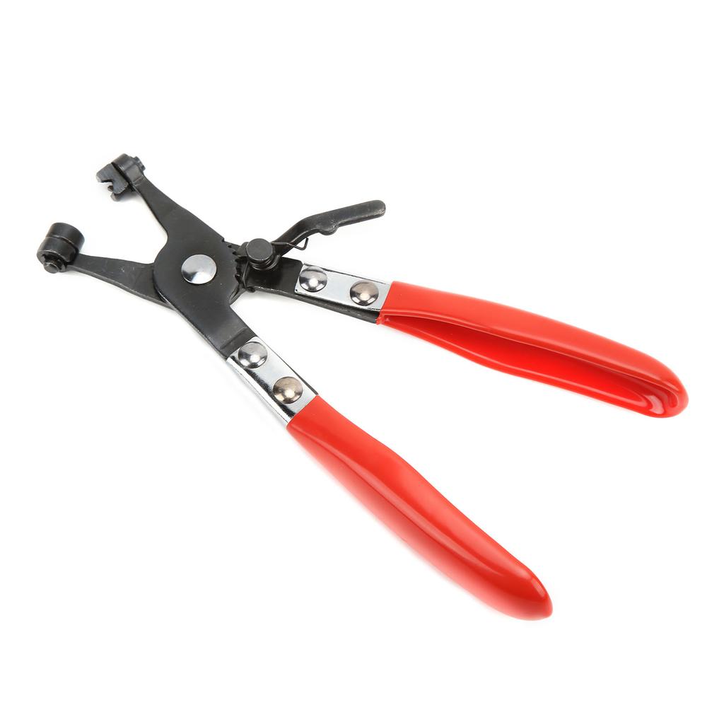 8.6in Straight Hose Clamp Plier Repair Tool Ring Type Swivel Flat Band Hose Clip Removal