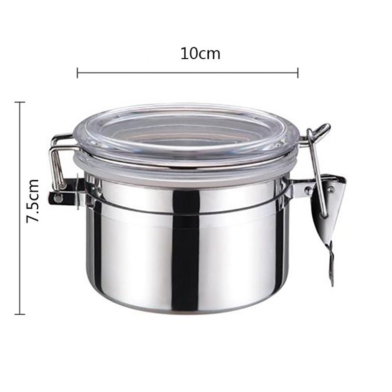 Stainless Steel Vacuum Sealed Jar Coffee Beans Storage Box Sugar Tea Food Containers Grain Storage Can for Kitchen