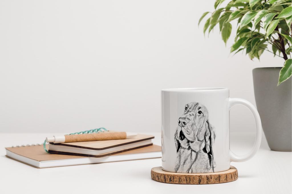 Bloodhound, St. Hubert Hound, Sleuth-hound - cup with a dog, personalized cup with a print, a classic gift for everyone from the Art-Dog brand
